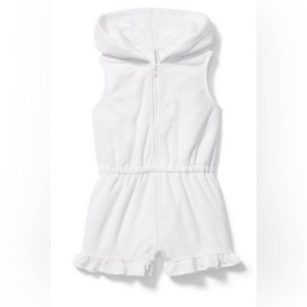 Janie & Jack Terry Cloth One Piece Beach Wear Romper With Hood 6-12 Months